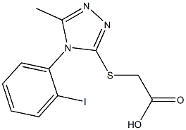 2-{[4-(2-iodophenyl)-5-methyl-4H-1,2,4-triazol-3-yl]sulfanyl}acetic acid 结构式