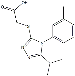 2-{[4-(3-methylphenyl)-5-(propan-2-yl)-4H-1,2,4-triazol-3-yl]sulfanyl}acetic acid 结构式