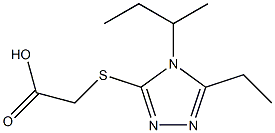2-{[4-(butan-2-yl)-5-ethyl-4H-1,2,4-triazol-3-yl]sulfanyl}acetic acid 结构式