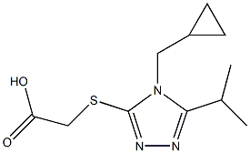 2-{[4-(cyclopropylmethyl)-5-(propan-2-yl)-4H-1,2,4-triazol-3-yl]sulfanyl}acetic acid 结构式