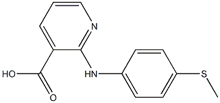 2-{[4-(methylsulfanyl)phenyl]amino}pyridine-3-carboxylic acid 结构式