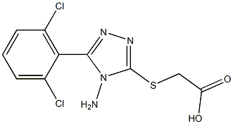 2-{[4-amino-5-(2,6-dichlorophenyl)-4H-1,2,4-triazol-3-yl]sulfanyl}acetic acid 结构式