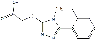 2-{[4-amino-5-(2-methylphenyl)-4H-1,2,4-triazol-3-yl]sulfanyl}acetic acid 结构式