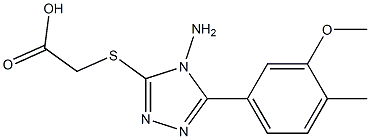 2-{[4-amino-5-(3-methoxy-4-methylphenyl)-4H-1,2,4-triazol-3-yl]sulfanyl}acetic acid 结构式
