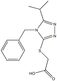 2-{[4-benzyl-5-(propan-2-yl)-4H-1,2,4-triazol-3-yl]sulfanyl}acetic acid 结构式