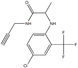 2-{[4-chloro-2-(trifluoromethyl)phenyl]amino}-N-(prop-2-yn-1-yl)propanamide 结构式