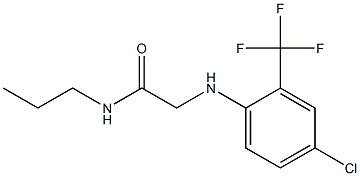 2-{[4-chloro-2-(trifluoromethyl)phenyl]amino}-N-propylacetamide 结构式