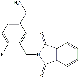 2-{[5-(aminomethyl)-2-fluorophenyl]methyl}-2,3-dihydro-1H-isoindole-1,3-dione 结构式