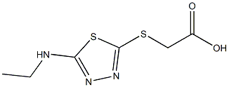 2-{[5-(ethylamino)-1,3,4-thiadiazol-2-yl]sulfanyl}acetic acid 结构式