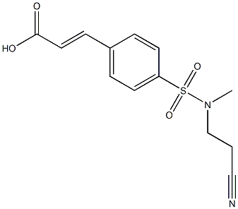 3-{4-[(2-cyanoethyl)(methyl)sulfamoyl]phenyl}prop-2-enoic acid 结构式