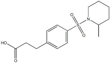 3-{4-[(2-methylpiperidine-1-)sulfonyl]phenyl}propanoic acid 结构式