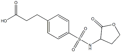 3-{4-[(2-oxooxolan-3-yl)sulfamoyl]phenyl}propanoic acid 结构式