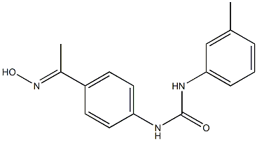 3-{4-[1-(hydroxyimino)ethyl]phenyl}-1-(3-methylphenyl)urea 结构式