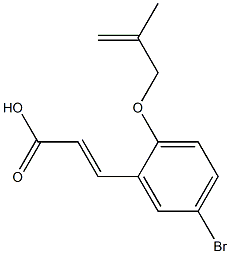 3-{5-bromo-2-[(2-methylprop-2-en-1-yl)oxy]phenyl}prop-2-enoic acid 结构式