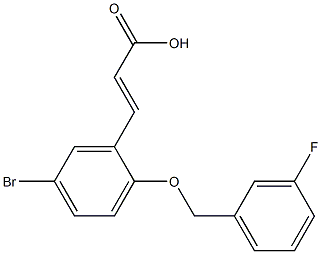 3-{5-bromo-2-[(3-fluorophenyl)methoxy]phenyl}prop-2-enoic acid 结构式