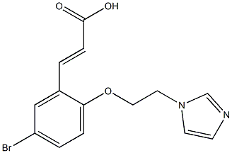 3-{5-bromo-2-[2-(1H-imidazol-1-yl)ethoxy]phenyl}prop-2-enoic acid 结构式