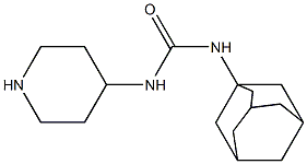 3-adamantan-1-yl-1-piperidin-4-ylurea 结构式