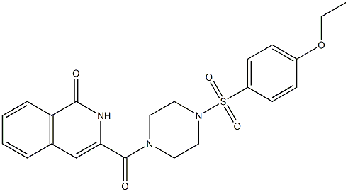 1(2H)-Isoquinolinone,  3-[[4-[(4-ethoxyphenyl)sulfonyl]-1-piperazinyl]carbonyl]- 结构式