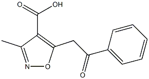4-Isoxazolecarboxylic  acid,  3-methyl-5-(2-oxo-2-phenylethyl)- 结构式