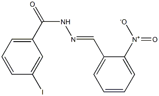 3-iodo-N'-[(E)-(2-nitrophenyl)methylidene]benzohydrazide 结构式