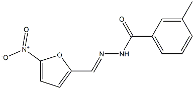 3-methyl-N'-[(E)-(5-nitro-2-furyl)methylidene]benzohydrazide 结构式