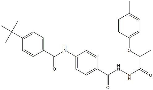 4-(tert-butyl)-N-[4-({2-[2-(4-methylphenoxy)propanoyl]hydrazino}carbonyl)phenyl]benzamide 结构式