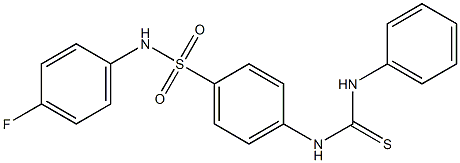 4-[(anilinocarbothioyl)amino]-N-(4-fluorophenyl)benzenesulfonamide 结构式