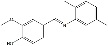 4-{[(2,5-dimethylphenyl)imino]methyl}-2-methoxyphenol 结构式