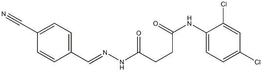 4-{2-[(E)-(4-cyanophenyl)methylidene]hydrazino}-N-(2,4-dichlorophenyl)-4-oxobutanamide 结构式