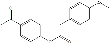 4-acetylphenyl 2-(4-methoxyphenyl)acetate 结构式