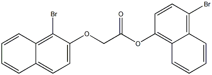 4-bromo-1-naphthyl 2-[(1-bromo-2-naphthyl)oxy]acetate 结构式
