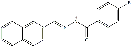 4-bromo-N'-[(E)-2-naphthylmethylidene]benzohydrazide 结构式