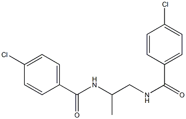 4-chloro-N-{2-[(4-chlorobenzoyl)amino]-1-methylethyl}benzamide 结构式