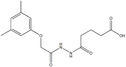 5-{2-[2-(3,5-dimethylphenoxy)acetyl]hydrazino}-5-oxopentanoic acid 结构式