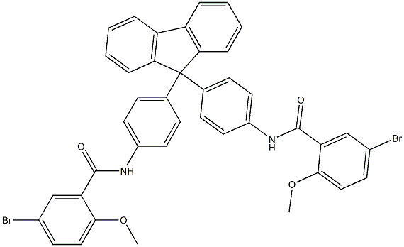 5-bromo-N-[4-(9-{4-[(5-bromo-2-methoxybenzoyl)amino]phenyl}-9H-fluoren-9-yl)phenyl]-2-methoxybenzamide 结构式