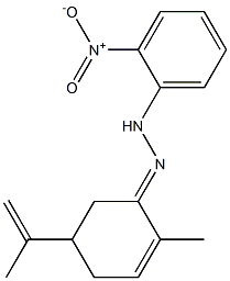 5-isopropenyl-2-methyl-2-cyclohexen-1-one N-(2-nitrophenyl)hydrazone 结构式