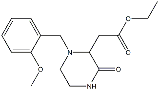 ethyl 2-[1-(2-methoxybenzyl)-3-oxo-2-piperazinyl]acetate 结构式