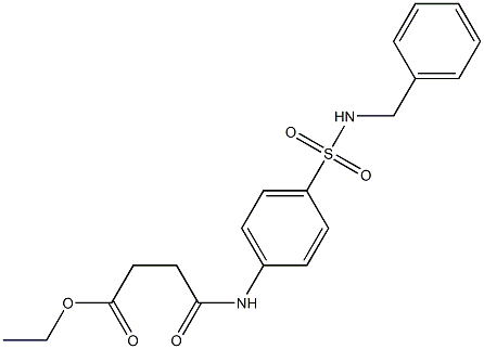 ethyl 4-{4-[(benzylamino)sulfonyl]anilino}-4-oxobutanoate 结构式