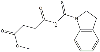 methyl 4-[(2,3-dihydro-1H-indol-1-ylcarbothioyl)amino]-4-oxobutanoate 结构式