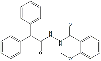 N'-(2,2-diphenylacetyl)-2-methoxybenzohydrazide 结构式