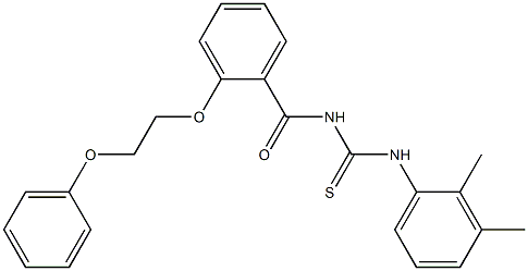 N-(2,3-dimethylphenyl)-N'-[2-(2-phenoxyethoxy)benzoyl]thiourea 结构式