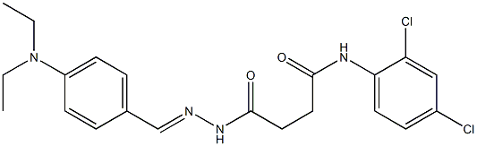 N-(2,4-dichlorophenyl)-4-(2-{(E)-[4-(diethylamino)phenyl]methylidene}hydrazino)-4-oxobutanamide 结构式