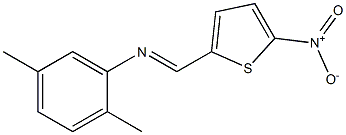 2,5-dimethyl-N-[(E)-(5-nitro-2-thienyl)methylidene]aniline 结构式