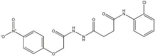 N-(2-chlorophenyl)-4-{2-[2-(4-nitrophenoxy)acetyl]hydrazino}-4-oxobutanamide 结构式