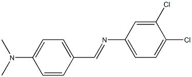 3,4-dichloro-N-{(E)-[4-(dimethylamino)phenyl]methylidene}aniline 结构式