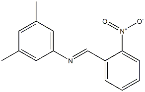 3,5-dimethyl-N-[(E)-(2-nitrophenyl)methylidene]aniline 结构式