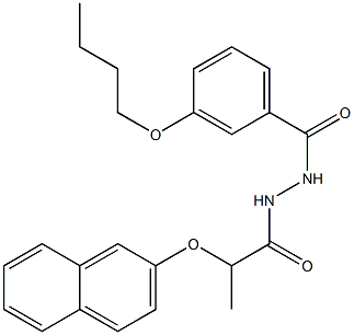 N'-(3-butoxybenzoyl)-2-(2-naphthyloxy)propanohydrazide 结构式