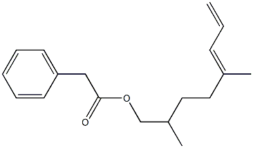 Phenylacetic acid 2,5-dimethyl-5,7-octadienyl ester 结构式