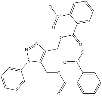 1-Phenyl-1H-1,2,3-triazole-4,5-bis(methanol)bis(2-nitrobenzoate) 结构式