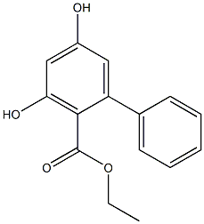 3,5-Dihydroxybiphenyl-2-carboxylic acid ethyl ester 结构式